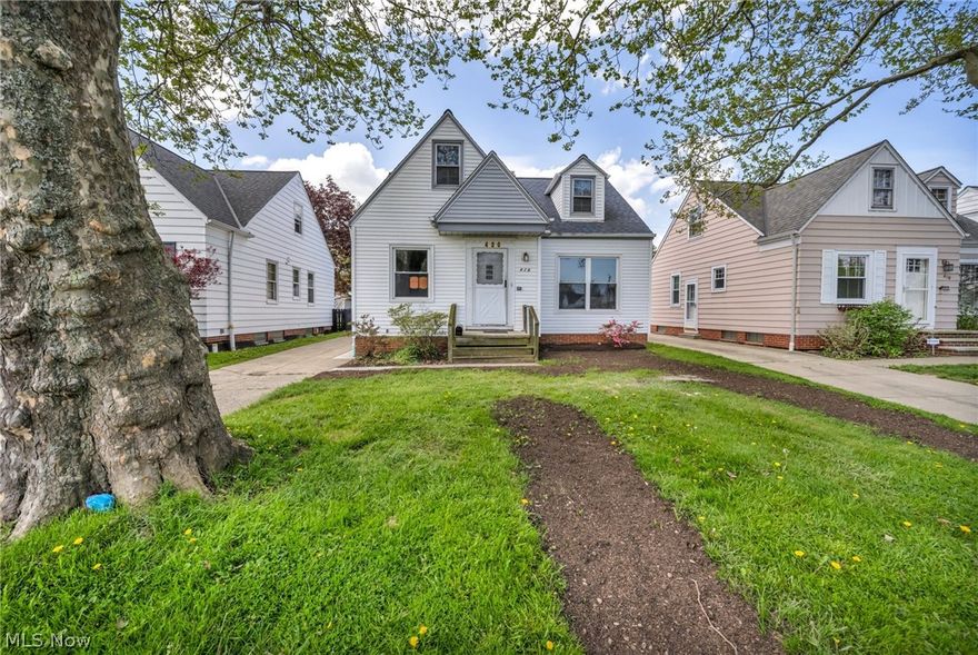 Welcome home to your charming bungalow in Willowick! Located directly across from a park and soccer field, the location is perfect for summer! Recent improvements to this home include new furnace 2023, new house roof & chimney 2017, updated bathroom, carpet 2022, and new windows on the first floor 2014. With some TLC and some sweat equity, this home is the perfect starter home for someone looking for some projects or a savvy investor. Entering the foyer, the living room is very bright and inviting with lots of windows. The dining room offers built in shelving and opens right to the kitchen. There are two bedrooms on the first floor with spacious closets and a full bath. Upstairs there is one huge room that could be an amazing master suite! The basement offers plenty more space and a half bath. The basement is in need of some tuckpointing work, painting etc. With a lot of the major mechanical updates done and has been made point of sale compliant, this home will be sold as-is and is now just waiting for the new owner to make their own special touch!