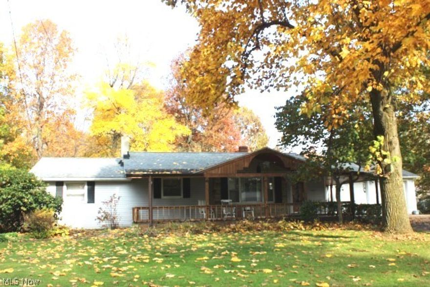 Wonderful setting on .77 acre is this spacious 3 bedroom, 2 bath ranch with a wrap around covered porch like no other (approx. 11x62)* Open Great room with wood burning stove & built in book shelves* Eat in kitchen plus formal dining room* 1st floor laundry plus laundry set up in basement* 1482SF plus recreation room lower level, & 20x14 3-season sun room* 22x12 workshop or storage area off of garage* 25x25 attached garage* Convenient location in City of Green* Home Warranty provided* Immediate possession*