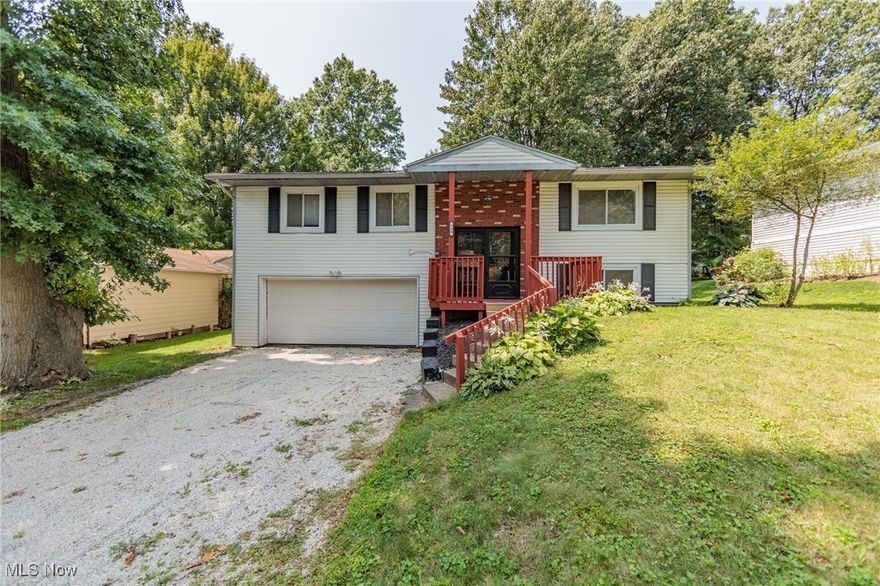 This charming split-level home offers a perfect blend of comfort and style, featuring 3 spacious bedrooms and 1.5 bathrooms. As you enter, you're greeted by a bright and open living area, with large windows that let in plenty of natural light. The main level boasts a cozy living room, a dining area, and a modern kitchen with updated appliances and ample counter space. Upstairs, you'll find three generously sized bedrooms, each with ample closet space, and a full bathroom. The lower level of the home provides additional living space, perfect for a family room, home office, or play area. Outside, the property includes a fenced in back yard, and an attached garage for added convenience. Newer furnace and A/C, Gutters, and downspouts.