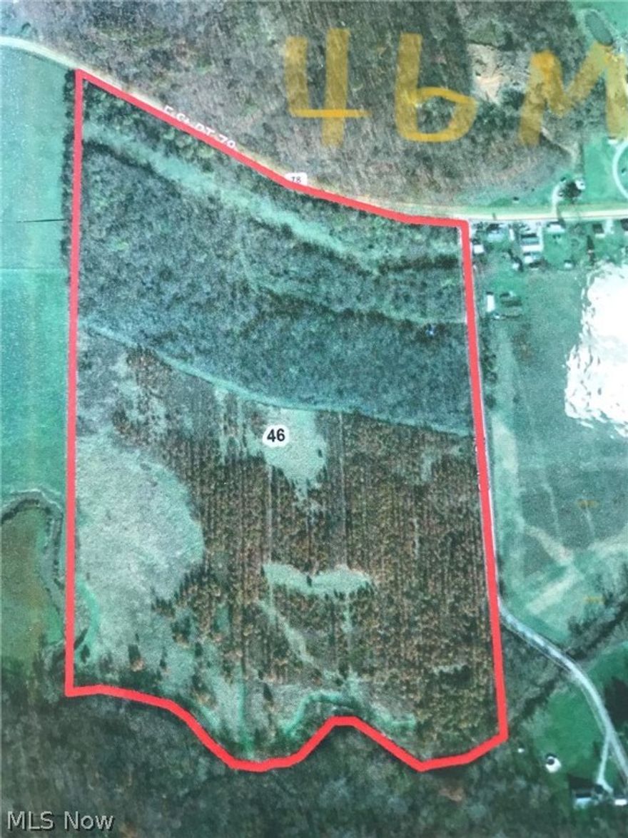 First time offered, +/- 46 acres (subject to survey) of AEP Land in Morgan Co. Ohio. Mixed open and wooded  acreage with lots of road frontage on SR 78. Excellent hunting/recreation land just 1hr 40 minutes from Millersburg, New Philly, Columbus, Akron/Canton. Mineral rights owned transfer with the exception of gas/oil.
