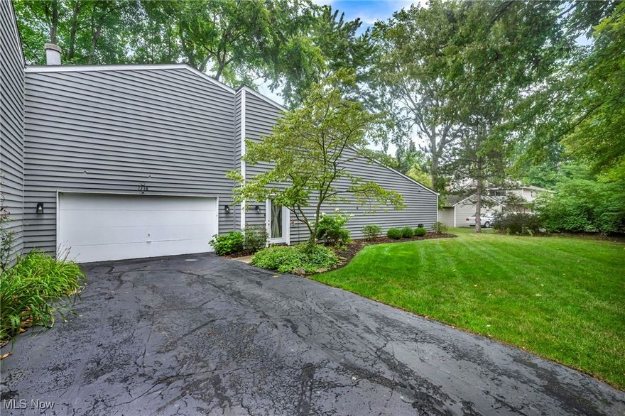 Welcome to this stunning remodeled condo in the heart of Westlake! This 2 bedroom/2 bath condo is tucked away in a gorgeous setting! The first floor has an open concept complete with an updated kitchen, newer LVP flooring, laundry room, office, newer skylights with remote controlled solar shades, newer recessed lighting and pendants, newer kitchen appliances and an updated full bath! The second level boasts newer carpet, master bedroom with walk in closet, newer skylight and fireplace and the second full bath and bedroom. Roof was replaced in 2019, HVAC 8/2024, Hot water heater 2020, garage door opener 2022, new garage door will be installed and newly installed EV charging port! You do not want to miss your opportunity to own this little piece of tranquility, yet close to highway and Crocker Park!