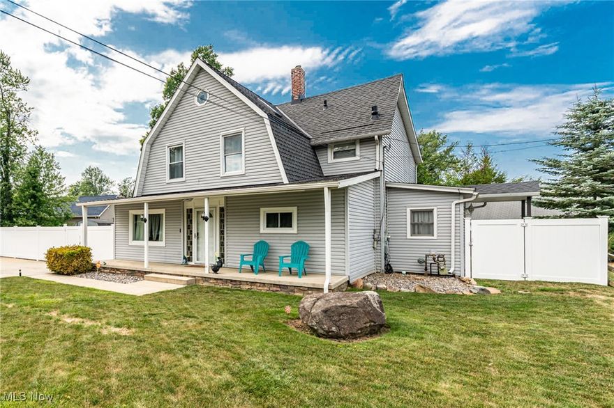 Here’s your chance to own a true piece of paradise! This beautifully remodeled Dutch Colonial offers 2,700+ sq ft of living space, balancing charm with modern updates. On a 1/3-acre lot steps from Lake Erie, it features large rooms, great storage, and outdoor amenities—ideal for quiet relaxation and entertainment. From the welcoming front porch, step into an eat-in kitchen with ample cabinetry, stainless appliances, a large pantry, and generous counter space. The kitchen flows into a formal dining room perfect for gatherings. The 31x15 sunken living room includes a custom wet bar with built-ins, refrigerator, and cooler. An expansive family room spans the width of the home with theater-style seating and room to unwind. Upstairs, the primary suite is a retreat with glass doors to a private balcony with views of Lake Erie—enjoy breezes and views from bed. The suite also includes a walk-in closet and a glamour bath with double sinks and a separate vanity area. Outside, enjoy a two-tier deck, partially covered patio, and a 33x18 pool (new liner 2020, pump 2025) with gas heater. The vinyl-fenced backyard features decorative rock drainage for low maintenance and includes a winter cover and pool vacuum. The 2½-car garage offers double doors, openers, and a walk-up attic for extra storage. Recent upgrades to the property include: new roof (2024), skylights, solar attic fans, and lifetime warranty; improved crawl space supports; new main waterline with shut-offs and pressure regulator; weatherproofed foundation, windows, and attic for efficiency; fresh paint, LED lighting, and an updated laundry room with new sub-flooring, vinyl flooring, and pine ceiling. Walk to Madison Township Park with boat launch, beach, pavilion, bars, restaurants, and a waterfront winery. Quick highway access and nearby shopping add convenience. This home has it all—modern amenities, lake views, meticulous upkeep, and a prime location. Don’t miss your opportunity. Schedule a private showing today!