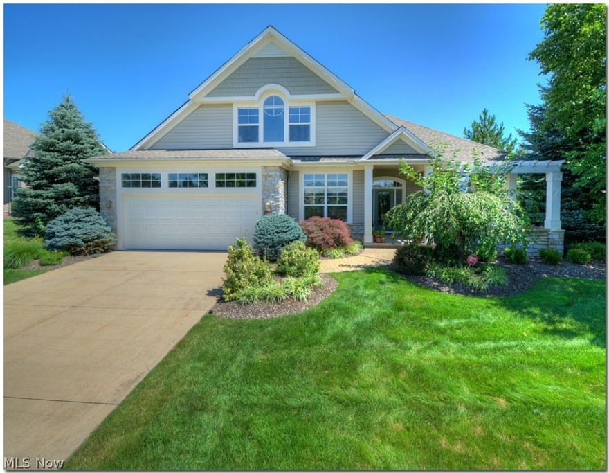 This Cluster home is Oppulent!  As the former model home the upgrades and construction are way beyond the new builds!  The community offers a limited maintenance lifestyle along with a gorgeous golf course setting. The two-story foyer features a formal dining room on one side and an office with French doors on the other. The vaulted family room opens to the kitchen and is highlighted by a wall of windows and a raised-hearth fireplace. There is a built in sound system throughout the home. The chef's delight kitchen includes stainless steel appliances, center island, pantry and full overly wood cabinets.  The convenient first floor master includes a large, walk-in closet plus a glamour bath with double vanities and a soaking tub. Also on the first floor are a second bedroom and full bath, plus the laundry room. There's a great view of the family room from the second floor loft, which also offers a built-in office area and the third bedroom with its own full bath.  The lot is one of the p