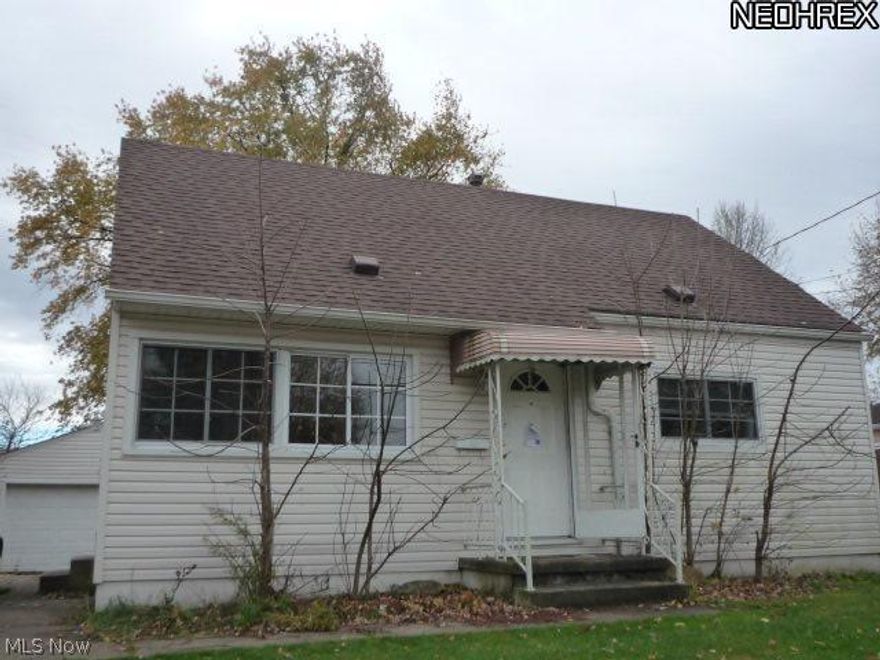 Nice 3 BR Cape Cod. 2 Car Detached Garage w/ extra enclosed room.  Turn it into your man cave!  Updated Kitchen. Roof appears newer.  Hardwood floors.  This is a Fannie Mae HomePath Property.  Purchase this property for as little as 5% down!  This property is approved for HomePath  Mortgage And HomePath Renovation Mortgage Financing.