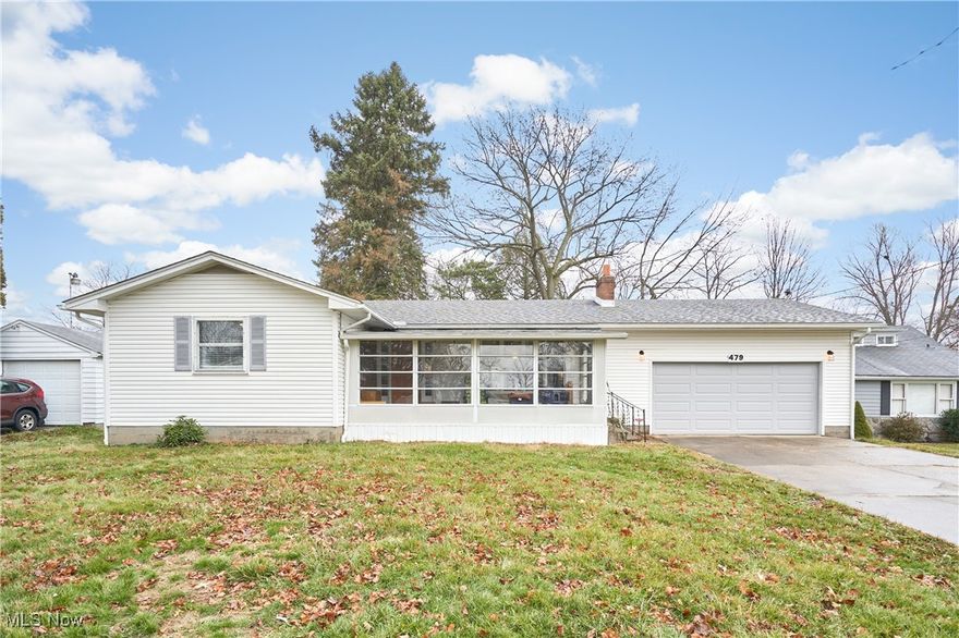 Springfield  ranch, 3 bedrooms, 2 full baths. Natural light and open floor plan. Partially finished basement with full bathroom. Rec room wth wood-burning fireplace and lots of storage room. Furnace (2014), laminate flooring (2021), dishwasher, microwave, refrigerator (2021), well (2013), roof and vinyl siding approximately (2006), A/C (2025) & well pump (2025).