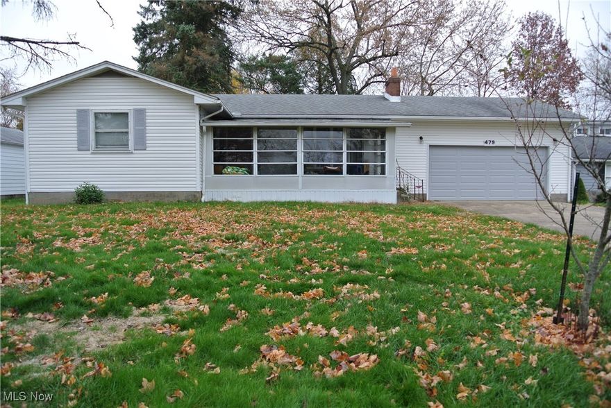 Springfield  ranch, 3 bedrooms, 2 full baths. Natural light and open floor plan. Partially finished basement with full bathroom. Rec room wth wood-burning fireplace and lots of storage room. Furnace (2014), laminate flooring (2021), dishwasher, microwave, refrigerator (2021), well (2013), roof and vinyl siding approximately (2006), A/C (2025) & well pump (2025).