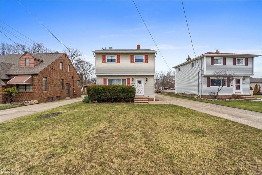 Great opportunity to own this 3-bedroom spacious Colonial located close to Sims Park, shopping, restaurants, and public transportation, with easy freeway access and minutes to downtown Cleveland. Living room with a large window bringing in lots of natural light. The formal dining room is perfect for all your dinner gatherings. Eat-in kitchen with ample cabinets; appliances included. The second floor with 3 bedrooms with nice-sized closets and a full bath with a large vanity and a tub. Attached a two-and-a-half car garage. Call us today to schedule a time to see it.