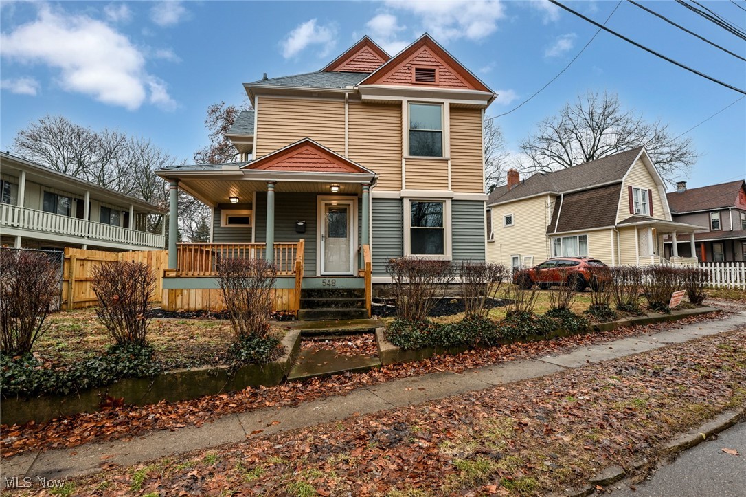 This home has been completely rebuilt from top to bottom, inside and out, and ready for its new homeowner! Starting with the new roof, and all the way down to the high efficient furnace and central AC unit. Inside you'll find a lovely entrance foyer with a stunning spindled staircase.The first floor bedroom is off to the right with a charming pocket door. You’ll find the all new first floor full bath tucked beside the staircase. The living room is in the center of the floor plan with a hearth ready for your fireplace or mantle. The formal dining room with large windows is open to the brand new kitchen with all new stainless steel appliances included. The rear entry area has a rear staircase to the second level and door to the basement. The original hardwood floors have been refinished in the foyer, living and dining areas. Upstairs you'll find another new bathroom and the remaining three bedrooms. The new 2nd floor laundry adds convenience and storage with a large walk-in linen closet. The primary bedroom is at the rear featuring cathedral ceilings, a massive walk-in closet, and a personal staircase leading to the main floor. All upstairs bedrooms feature carpet flooring and closets with adjustable shelving to easily fit your specific needs. The exterior has all new multi-colored siding to honor the historic charm, new windows, new front and back porches, a shed, and bilco cellar door to the basement. Nothing to do but move in and enjoy life in West Hill's vibrant community.