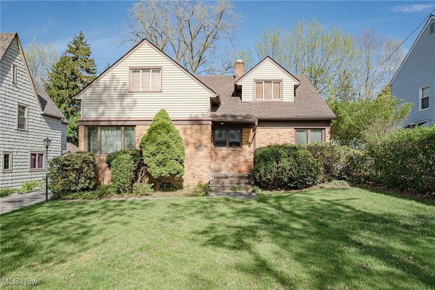 Charming Cape Cod with over 1,300 sq ft in University Heights! This 3-bedroom, 1.5-bath home offers a unique layout and great potential for value-add improvements. The spacious living room is filled with natural light and flows into the dining area, while the kitchen maintains its original character with hardwood cabinetry and a cozy eat-in nook. All three bedrooms feature hardwood flooring, and the enclosed back porch adds bonus space to enjoy. The finished rec room in the basement offers additional living area. Several windows have been recently replaced. The unfinished second floor is a standout opportunity—perfect for creating a large primary suite or adding extra bedrooms and a bath. With some TLC, this property can truly shine! Great opportunity for investors or homeowners looking to customize. Sold as-is.