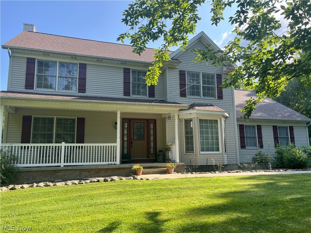 Positioned at the end of the cul-de-sac on a quiet street in Hambden, come see what it’s like to relax in a truly private home in a serene setting. Sitting well back from the street where it’s not visible on just over three acres, this 3,018 ft home is a slice of heaven. It has both a living room and family room, a formal dining room, a pantry and a mudroom/laundry room on the first floor. Upstairs to the left are three bedrooms and a full bath. To the right, the Master Suite consists of two enormous rooms and another full bath. Either room makes a great master bedroom, and the second room can be used as a fifth bedroom, an office, or perhaps even another family space. Since 2017, all major components have been updated. New furnace/AC (2023), pool pump and filter (2022), roof on house and shed, gas fireplace installed (2021), pool heat pump, oxygen injection system for whole home filtration (2020), hot water tank, well pump, microwave, gas stovetop, well pressure tank (2017). We’ve also made a number of aesthetic updates including installation of weathered granite countertops, hard wood flooring and the addition of a wall between kitchen and living room which includes a vintage window larger than 5’x5’ that was salvaged from a schoolhouse in NJ built in the 1930’s. In the backyard, we have a 27’ above ground pool which is 52” deep. During Covid a heat pump was added which has really extended the swimming season here in NE Ohio. If you are looking for a house that feels like a home, look no further! More pictures coming soon.