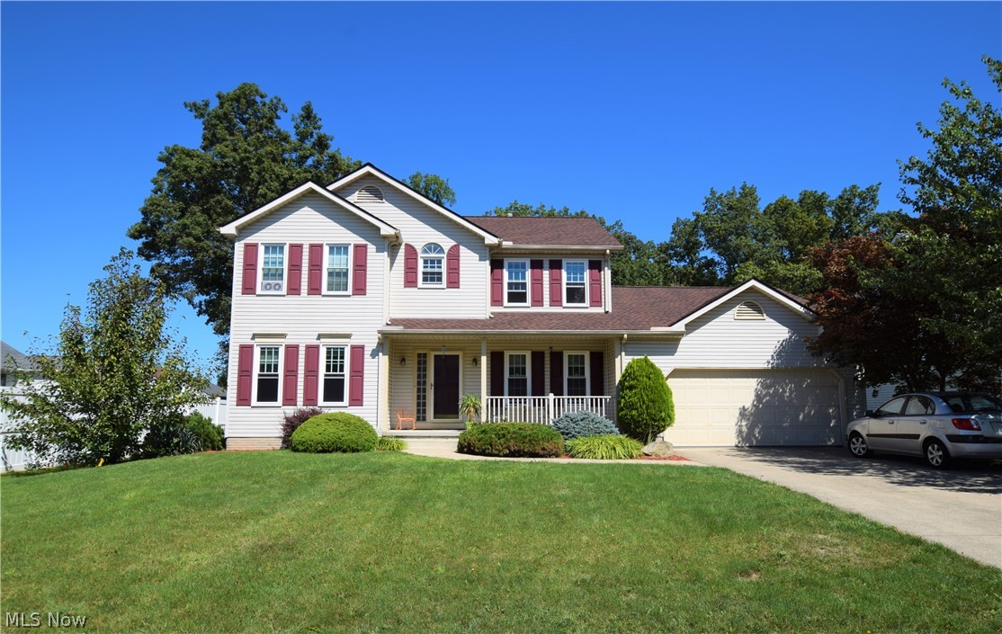 Welcome to 4753 Baywood Drive in Brunswick! This gorgeous 4-bedroom, 2-and-a-half bathroom Colonial home has been meticulously maintained both inside and out. The eat-in kitchen and dining room both look bright and modern, with white cabinets, new counters and flooring, recessed lighting, updated lighting fixtures, and sleek black appliances. The spacious living room has a large brick fireplace and a beautiful bay window. Large owner’s suite with a full bath; complete with a Jacuzzi tub. Three additional nicely sized bedrooms and a second full bathroom located on the second floor. Laundry located on first floor with cabinets providing convenient storage. Finished basement provides much more space for entertaining. Attached two-car garage. Outdoor storage shed provides even more space. Make an offer today!