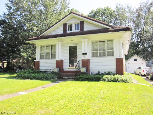 Well maintained ranch, is a perfect alternative to apartment living. Hardwood floors under carpet, natural woodwork. Ceiling fans. Fully applianced kitchen-stove, refrigerator, dishwasher. Other is enclosed front porch, which is great for relaxing and provides privacy all year long. Newer windows. Glass block windows in basement. 1 car detached garage, nice size fenced yard for your enjoyment. TV bracket on living room wall remains. Gas fireplace disconnected when seller purchased home and has never been used. Contingent upon seller finding home of choice.