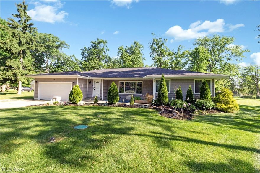 Much sought after, sprawling ranch, in “The Acres” development, close to Baldwin Creek! This 4-bedroom, 3 full bath and 1 half bath ranch boasts massive front and rear stained-stamped patios, partially covered front patio with lights. The lot is enormous with privacy fence close to house and partially fenced in rear yard! Exterior features also include a 2-car attached garage, shed, 6-person hot tub jacuzzi and updated low maintenance vinyl siding, that is freshly power-washed. You will love the spacious 2-master like bedrooms each with their own full bathrooms and walk-in closets! All bathrooms have custom tile work throughout, and master bathroom has a double vanity.  Pride of Ownership shines through w/ a beautiful, renovated kitchen, soft close updated cabinets, granite countertops, crown molding, Pantry cabinets and newer engineering Laminate flooring. Roofing is a newer dimensional shingle, and the windows are all vinyl which makes it nice and quiet inside for a weather tight experience....Backyard is perfect for entertaining or just relaxing w/your 2-wood burning firepits. This rambling ranch is just peaceful and serene! This house is set back from the street which adds an element of elegance on this a quiet low traffic street. The living room and kitchen are open concept, which is great for entertaining, especially during the holidays. There is a place for all party guest throughout this home. All 4 bedrooms are great sizes, 2 bedrooms share a guest bath. The 2-car attached garage opens into a mud/laundry room with a half bath for all visitors. You cannot go wrong with this all-in-one stunner! Updated Plumbing, Electrical wiring, panel and Mechanicals in 2020.