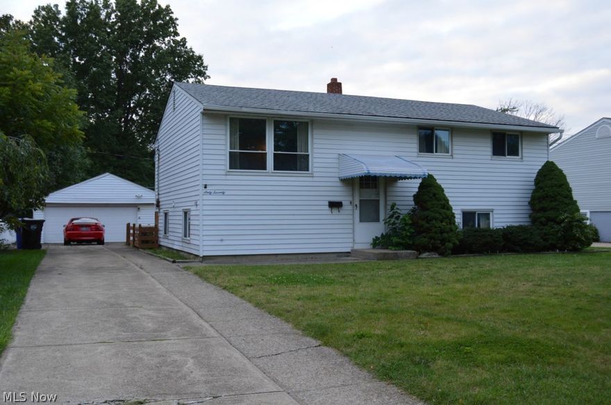 Not a bank owned! Great opportunity - needs lots of updating but a GREAT home in a VERY desirable neighborhood!Large Brook Park bi-level w/ oversized 2 car garage, fenced yard and large lot. 2 full baths, lower level rec room. Spacious bedrooms, updated windows, roof less than 5 years new. Covered back deck! Price is pretty firm so be reasonable and bring your offer. Buyer must assume POS violations, if any.