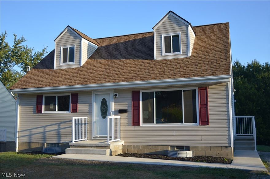 Those HGTV houses don’t have anything on this totally renovated, spacious 4 bedroom home on a quiet street in Mogadore. The amazing new kitchen has been completely updated with new cabinets, new granite counters, new stainless steel appliances, beautiful new ceramic wood plank tile flooring and a glass tile backsplash that will take your breath away. The home features a first floor master and glamor bath with new vanity and new tile shower with glass mosaic tile accents. The upstairs has been renovated into two huge bedrooms that could also be used as a man cave, office or a playroom. Updates include a newer roof, new paint, new carpet, new electric service, new furnace, new A/C, new doors, new lighting, new siding, new windows and new porches and walkways so there’s nothing for you to do but move right in. There’s even a park within easy walking distance. Call for a showing today because this one is sure to go fast!!