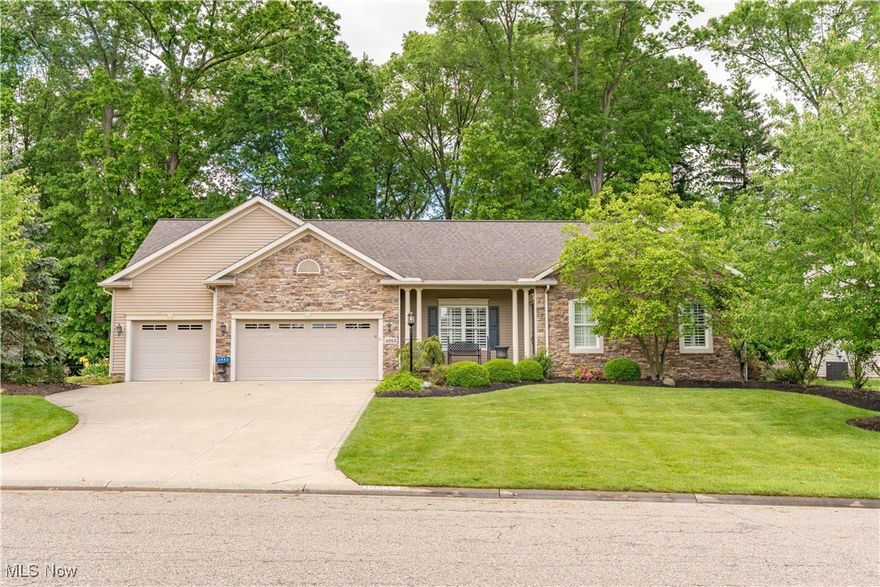 The moment you walk into this lovely, meticulous, one owner ranch home w/ stone front & vinyl siding built by Skip Rae you will feel the quality construction. Situated in the sought after Scottsbury Hills Allotment. Walk into the foyer & then to a very spacious open great room, eat in kitchen & sun room. If you love that open feeling this is it! Home features a split floor plan. Great room w/ cathedral ceiling, ceiling fan, gas fireplace w/ a custom crafted mantle, glass doors, remote & granite hearth. Dream kitchen w/ Kitchen Aid black stainless appliances. Microwave (1 yr. old.), Refrigerator w/ French doors (6 mo. old.), garbage disposal, gas range & hood that vents to outside, dishwasher & undermount sink & spigot. Reverse osmosis tank in cabinet below sink. You will love sitting in this lovely sun room that overlooks a lovely back yard w/ evergreens & cement patio with fire pit. Beautiful master suite w/ lighted ceiling fan & extra closet along with a lovely Master bath suite w/ walk-in shower, private commode w/ pocket door, double vanity w/ large mirror, corner jetted tub w/ ceramic tile heated floor. Large walk-in closet with lots of space and you will love all the cabinets great for storing your linens and toiletries. Large finished lower level rec room with carpeting, recessed lighting and block windows. Great area for those large family gatherings.  Also, full bath with walk-in shower.  You will love the wine room with a full wall wine rack for displaying all your favorite wines. 3 car garage with 2 controls. Security system with carbon monoxide and smoke detectors. Samsung camera unit with outside cameras that can be added to or add additional cameras in the house. All window treatments remain. Additional 1,166 sq. ft. of finished area in lower level is included in the square footage. Heavy duty wood storage shelving in the unfinished basement area. Lennox furnace with Aprilare air cleaner and humidifier. 50 gallon gas hot water tank 2 years old.