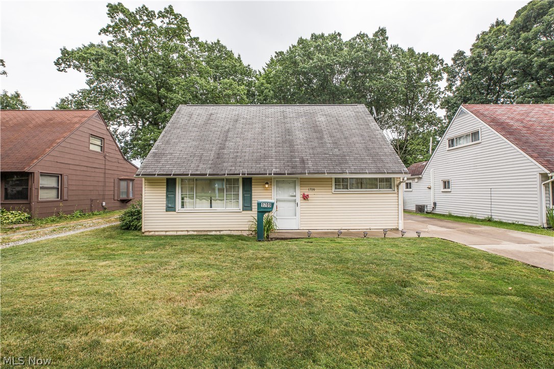 Welcome home to 1709 Hanover Ave in Cuyahoga Falls. This charming cape cod offers roughly 1300 square feet, three bedrooms and one full bath. The first level includes spacious living room, generous sized eat-in-kitchen, first floor laundry, full bath and large master bedroom. The kitchen has tons of cabinetry for storage, ample counterspace and all newer stainless steel appliances. The washer and dryer are conveniently located next to kitchen area. Master bedroom is two bedrooms combined and includes large closet. The full bathroom has been recently renovated including newer vanity and tile work. Second level includes two spacious bedrooms as well. Exterior features include deck, patio and detached two car garage. This property is awaiting it's new owner! Call/text for your private showing today.