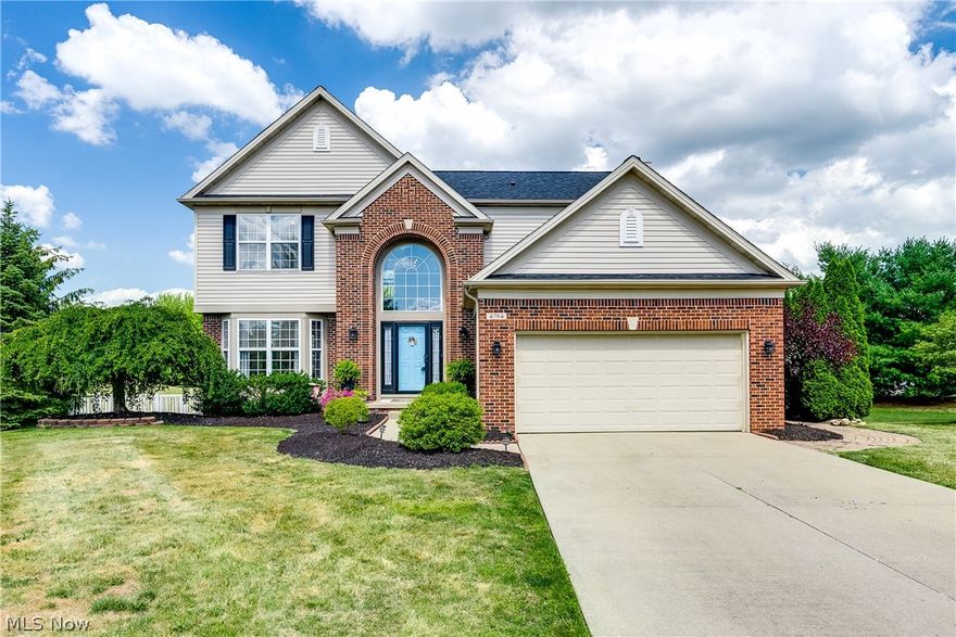 Check out this rare find in Call's Farm- larger & on a cul de sac. Located only a short walk to the neighborhood park & a few mins drive from Stow's favorite park, Silver Springs/Bow Wow Beach- can't beat it! Home is located at the back of culdesac for most privacy & has a ton of curb appeal-roof replaced-2020. Upon entering the home, you have a 2 story foyer w/large staircase, 2nd floor overlooking foyer- giving anyone who enters the home that awe moment, & updated modern bath 2020. All new lighting fixtures throughout the home keep the home modern w/today's style.1st floor has multi purpose front rm-formal living w/attached large cabinet wired with electric/lighting for all of your holiday decor. Just off of the front room is a formal dining space/playroom. Kitchen updated in 2021 w/modern grays, blues, whites, large island, lighting, counters, quartz sink, & more. Off of large eat in kitchen is family rm w/fireplace & mantle ready to decorate. Upstairs has 4 bedrooms, 2 full large b
