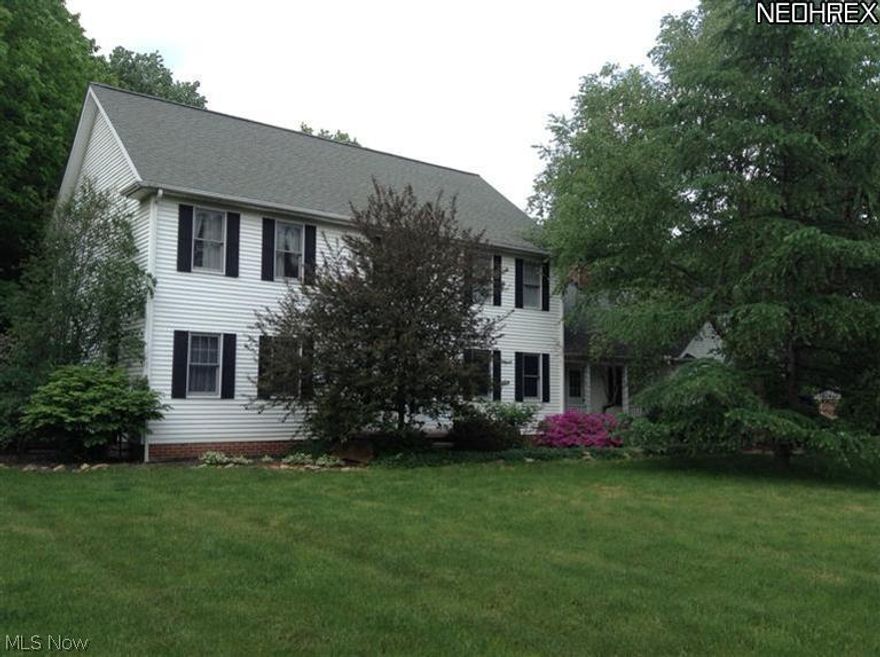 4 bedroom, 2.5 bath home has a spacious eat-in kitchen, newer appliances, family room with fireplace, + LR DR and office, finished basement, 2 car attached garage, gazebo, deck, large backyard, Kenston Schools, 1 year lease.