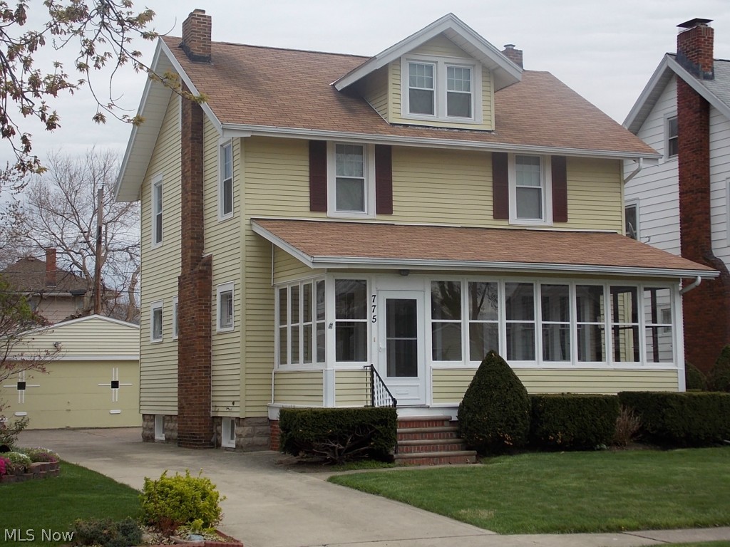 This is a rare opportunity to own a Great Lake Erie Home for less than $90,000. This classic, 1920s colonial has 3 nice-sized bedrooms with 2 full baths. The home has been lovingly maintained by the same family since 1954. Enjoy the Lake Erie breezes from the 207 square foot screened front porch (with replacement windows for winter). Owners updated electric, plumbing, insulation, furnace, a/c, carpeting, fixtures, appliances and many replacement windows for energy efficiency and modern comfort. Yet, they've maintained the build quality and craftsmanship of days gone by keeping most of the original woodwork, doors, cabinets and built-ins. A walk-up attic for additional storage, 2.5 car garage and fabulous location just 1/2 block from Lakeview Park with the Rose Cafe, summer concerts, rose garden, pathways and a beautiful beach along the shores of Lake Erie.