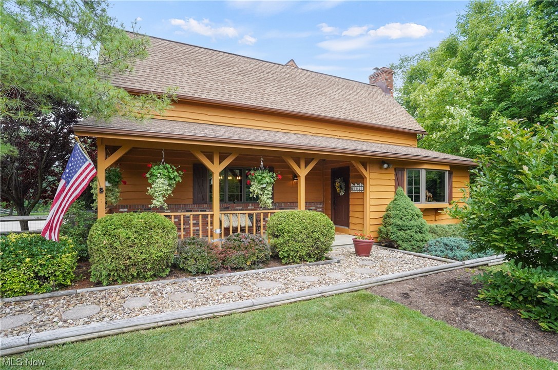 Look no further if your dream is to own a home and property abutting MetroParks Hinckley reservation. This means access to bridle and hiking trails and adjacent to Ledge Lake Pool. A perfect horse property with 3 12x12 stall barn, insulated tack room, hot/cold water, 100 amp electric and additional 20x10 equipment storage room. Backyard is entirely fenced with 7 custom built access gates. Secluded property on almost 3 acres of level, open land surrounded by trees. The beautifully maintained cedar 2 story home has 3 covered porches to enjoy country views. Large country kitchen opens to the 2-story great room with fireplace. Look up to view the 2nd floor loft. First floor laundry room. 2nd story has large master bedroom with walk-in closet and second bedroom shares the full bath. Basement is unfinished, but room enough for an office or project space. 2+ attached garage. Driveway is partly paved with the remainder in stone. Picture perfect with multiple updates including 2023 fu
