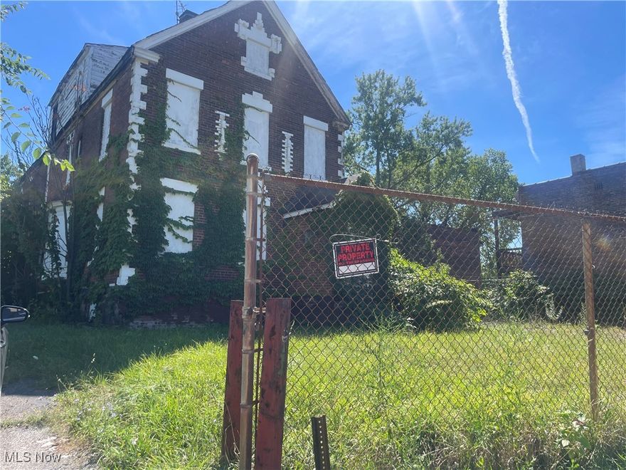 ATTENTION all developers, investors, and visionaries: this vacant commercial property, formerly operated as a group home, offers an incredible chance to reimagine space in one of Cleveland?s most established east side neighborhoods. Situated on a sizable lot, the building requires either full rehabilitation or teardown, making it ideal for those seeking a blank canvas. Whether you are envisioning transitional housing, medical offices, a nonprofit hub, or a new commercial development, the location offers strong potential near schools, public transportation, and essential amenities. Seller's also have 2 land lots for sale as well, willing to sell as a bundle! Schedule your showing today!!