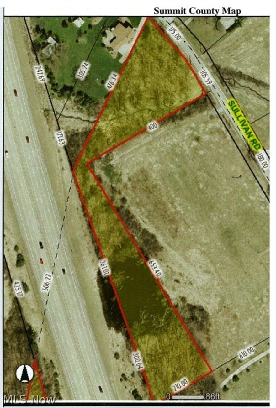 2.8 acre lot. 

Lot is between 5370 and  5494 Sullivan Rd.