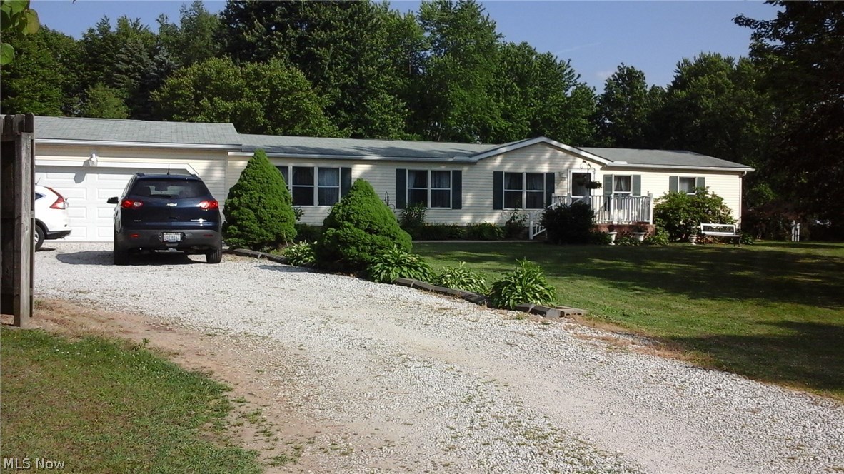 Welcome to this lovely, well maintained ranch modular home. Exterior is power washed and the inside is freshly painted! A great kitchen with a large island, for lots of family time! And the fun doesn't stop there, directly off the eat in kitchen/dining area is access to the large deck that overlooks the fantastic huge back yard with a fire pit! Master bedroom has a very roomy 4 x 8 closet and plenty of storage in the master bath w/ separate shower/toilet room. The original house plans are available. The easement for the driveway is also available (see supplements) for the homeowner. All this and a home warranty is included! Come and see your next home!
