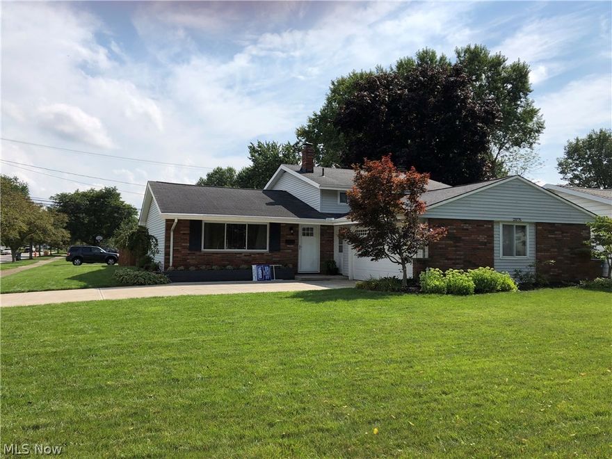 Welcome to this beautifully maintained three-bedroom, split-level home on a corner lot of a quiet residential street in North Olmsted! The remodeled kitchen features stainless appliances, granite counters, ceramic tile, ample cabinet space, and a pantry. Upstairs find three spacious bedrooms in neutral colors and a full bath accessible off both the master bedroom and hallway. The lower level has a large family room with a wood-burning fireplace, as well as a half bath and utility room that leads to the two-car attached garage. The back yard is fully fenced with two patio areas and is beautifully landscaped, and is accessible thru both the sliding doors off the dining room and a separate door thru the family room. A full one-year home warranty is provided by seller thru America’s Preferred Home Warranty! All appliances stay! Move-in ready! Must See!