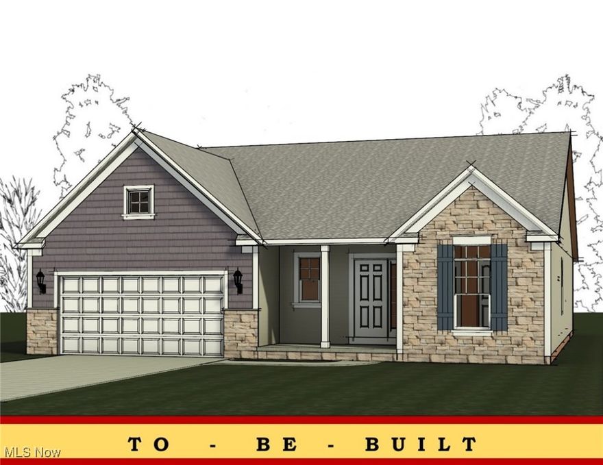 The Windham III Ranch Plan by Patrick Long Homes in Lake Township's New Phase 4 in Oldestone Crossing. Close to I-77 and the Historical Hartville Area. 16' x 6' Garage Addition great forstoarge. (3rd car option req'd). Main-Floor Living, 2 additional bedrooms with Owner's Suite. Make Customizations: Added Sunroom, Covered Decks or Porches available, vented Chimney Hoods, splendid cabinetry features, Shoe Bench, Granite or Cambria Quartz Kitchens/Baths, tiled backsplash, cabinet lighting, Vaulted Ceilings, Owner's Bed, Kitchen, and Dining Area. Fireplace with Dry-Stack Stone Faceopt. Owner's Bath can accommodate a Deluxe Tiled Shower w/ Freestanding or Garden Tub. Deluxe Laundry Features available. The Photos depict similar completed homes and mayinclude upgraded features. See Salesperson to verify features and finishes included. Taxes shown are for land only.**“Starting At” price generally refers to the base house,before the addition of upgraded finishes, features, and buyers’ customizations. Some photos depict upgraded elevations and/or optional features available at additional cost and may notrepresent the lowest-priced homes offered in OldeStoneCrossing. Base Prices are Subject to Change at any time prior an accepted purchase agreement.