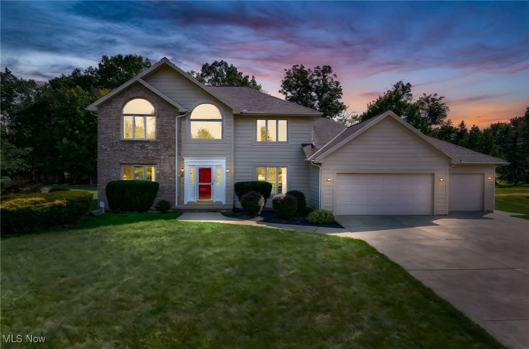 Nestled on over half an acre in a serene cul-de-sac within the prestigious Glen Eden community of Highland Heights, this 4-bedroom, 3.5-bath home with a spacious 3-car garage offers an unparalleled blend of comfort and modern luxury. From the moment you step into the grand two-story foyer adorned with gleaming marble tile, you’re welcomed into a home that exudes sophistication and timeless style. A dedicated office and a formal living room with rich hardwood floors lead seamlessly into a gracious dining space. Bathed in natural light, the south-facing gourmet kitchen and adjoining family room are a dream for both everyday living and entertaining—featuring a massive center island with brand-new granite countertops, marble flooring, custom cabinetry, and an inviting eat-in area that opens to the huge deck overlooking a private, tree-lined backyard sanctuary. The owner’s suite is a true retreat, showcasing a spa-inspired bath with a jetted soaking tub, walk-in shower, dual vanities with a brand-new quartz top (2025), and a walk-in closet. Three generously sized guest bedrooms and a beautifully appointed full bath complete the upper level. The fully finished lower level offering a full bath, wet bar, media or music room, game area, and abundant storage space. Thoughtfully updated with premium mechanicals including newer roof (2019), furnace(2018) and hot water tank (2018), patio doors (2025), range/oven (2025), a brand-new A/C unit (2025), and fresh interior paint throughout select rooms (2025), this exceptional residence offers excellent living style and more potentials to add your personal ideas to upgrade. Don’t miss the opportunity to make this masterpiece your forever home—schedule your private tour today.