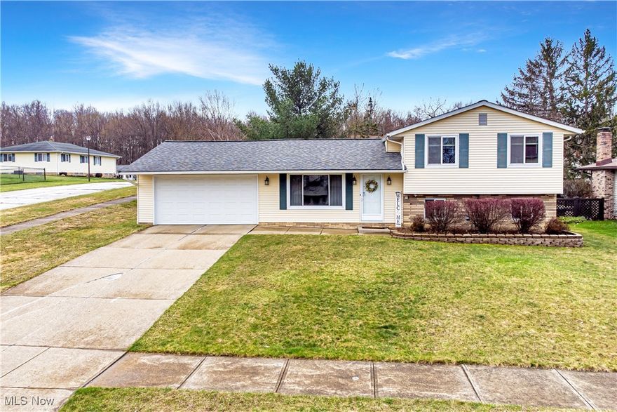 Looking for a great home in a quiet Parma neighborhood?  Then don’t miss your chance to own this move-in-ready 3-bedroom, 1.5 bath Split Level in Vienna Woods! Upon entering the home, you will notice the spacious living room with a large picture window and a vaulted ceiling.  The eat-in kitchen is at the back of the house and offers white cabinets with a tile backsplash, and includes all the stainless steel appliances.  Access to the fully fenced backyard and covered patio is through sliding glass doors off the dining area, making it easy to entertain inside or out.  The family room, located on the lower level, has a half bath and a laundry room. The washer and dryer, new in 2024, are included. Upstairs, you will find 3 generously sized bedrooms, all with ample closet space and a full bathroom.  This property has a 3-car garage and a shed for extra storage. The furnace was updated in 2023. Don’t miss your chance to own this great home. Schedule your showing today! Please note that the sellers have received multiple offers and is requesting the highest and best offer by Wednesday, 4/9/2025 by 8:00 PM.