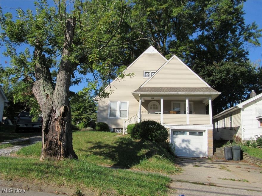 A Diamond in the rough, this Alum/vinyl sided Cape cod located on a quiet street on the West Side of the City of Youngstown, House is in need on updating.  1 car garage built under and an additional 1 car Detached garage at the back of the property. 1 bath and bedroom on the first floor and 2 bedrooms and storage area on the 2nd. There is a vacant lot next door that is included. Each lot is 0.112acres. Partial basement.