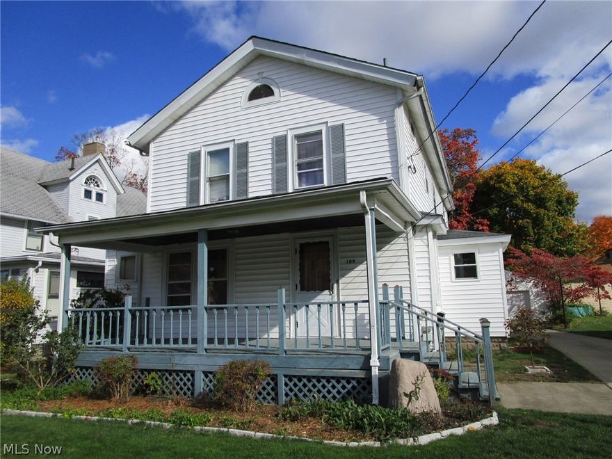 Reduced! Come see this classic old colonial with lovely wood floors & trim! Lots of natural light, completely concreted driveway, beautiful (24 x 8) front porch, roomy detached 2 car garage, newer gas water heater (2014) & updated electrical are just a few more of the desirable features in this move-in-ready home which has been meticulously maintained. HUGE eat-in kitchen is great for the person who likes to cook & there's plenty of cabinet, counter & pantry space. Basement is impressive for a home of this age. Formal DR has some very pretty decorative wood details & windows/floors - and provides plenty of space for those big meals or parties. LR features a (non-working) fireplace w/ decorative insert, newer windows & easy flow from the large, gracious foyer. All 3 bedrooms are good-sized, feature plenty of closet space, & the bath has been nicely updated. Located on a quiet side street, but with quick access to anything you might need - medical, shopping, Schools, dining, banks, libra