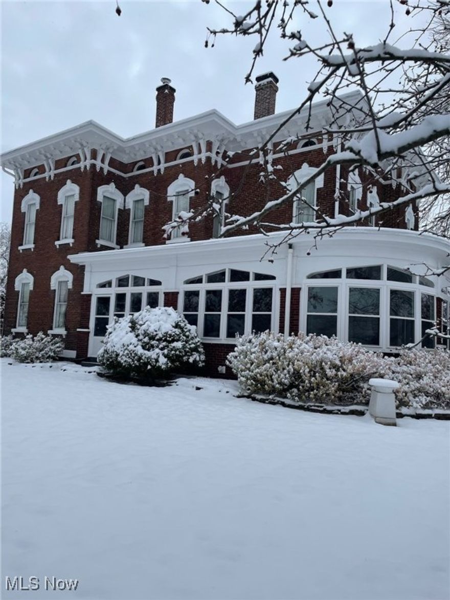 National Register of Historic Places by the United States Department of the Interior. This extraordinary historic home located on a 3/4 acre lot in a residential setting, this incredible historic home showcases 150-year old floors and an impressive collection of woodwork, including rich mahogany, chestnut, and walnut. The front foyer entry is exquisite with original ornate mahogany winding staircase, offers a warm and inviting welcome. The “Haman Bordner House” is a 2 1/2-story brick residence in the High Victorian Italianate style.  Elements of the style reflected in this house include segmental arch 1/1 windows with hood molds, prominent paired roof brackents, semi-circular frieze windows, and a low-pitched hip roof. A sandstone molding over the entryway transom bears the date, “1880", and the names, "Haman Bordner and Lidia Bordner.” The prominent porch is a later addition to the house. Home has 5 bedrooms, 3 bathrooms, parlour, original refinished flooring throughout most of the home, 3 original chandeliers, 5 original room light fixtures, original cabinet from floor to ceiling on main floor and one on second floor. The parlour features original draperies sourced from the renowned Palace Theatre, adding a touch of vintage elegance.  The exterior features several gardens bursting with vibrant blooms throughout the spring, summer, and fall, creating a stunning display that surrounds the home.  The current owner has overseen extensive upgrades and renovations throughout the home, thoughtfully preserving its integrity and historic charm while honouring its original character.  A complete list of upgrades and renovations are attached as a supplement.