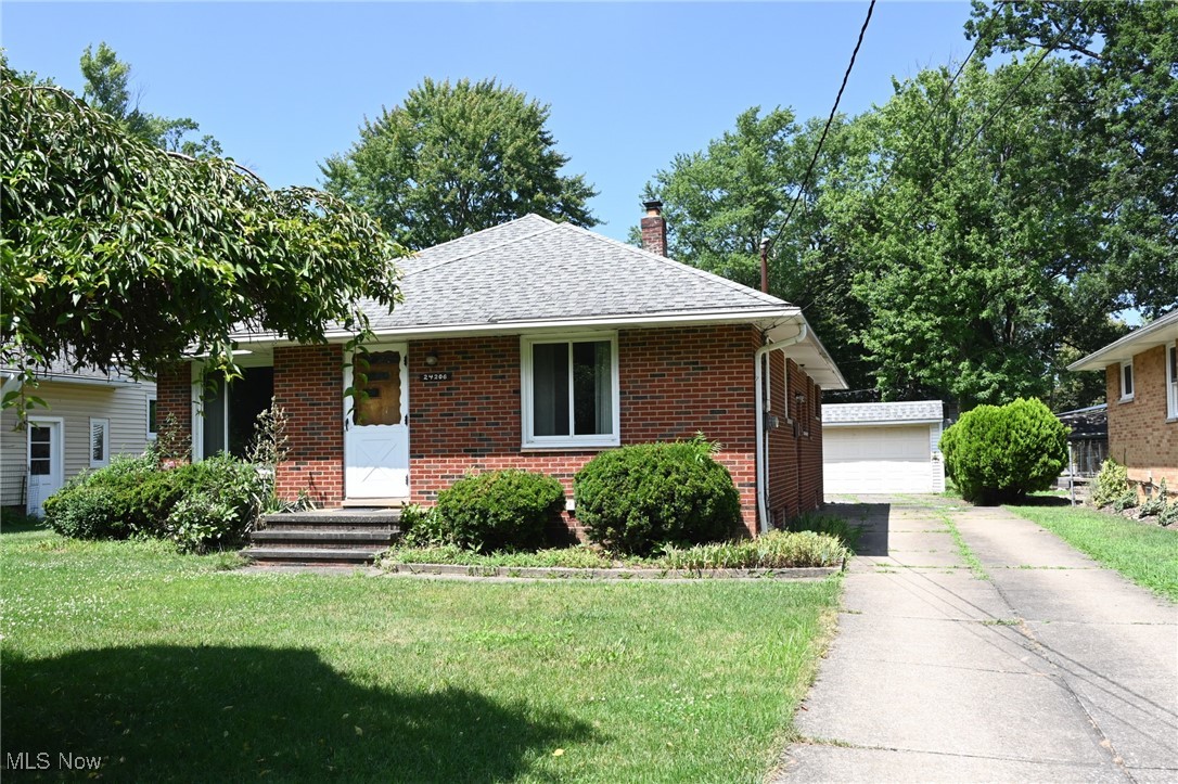 This mid-century, brick ranch has much to offer! This well loved home has plaster walls and hardwood flooring throughout. Unique curved ceilings, large living room and nice sized bedrooms. The windows are low maintenance vinyl. There is a full bathroom located between the 3 bedrooms and there is also a 1/2 bathroom just inside the side entrance for easy access. The large finished room in the basement was used for a game room and has glass block windows that would let let a lot of natural light. The other 2 rooms in the basement were used for storage and laundry. The best feature is the quiet dead end street for a peaceful time outdoors. Come see this home!