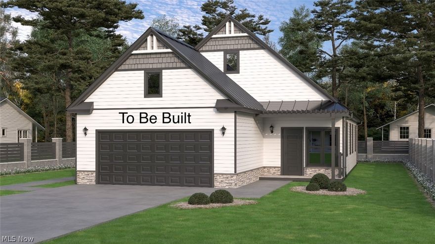 New construction ranch TO BE BUILT! 1-floor living, modern, open floor plan with spacious living room, open to the kitchen which will include lots of cabinets, granite counters, bar seating area, huge pantry, luxury vinyl plank flooring, and stainless appliances. 3 large bedrooms on the first floor, including a primary with en-suite bath and walk-in closet. Other features include: 1st floor laundry, concrete patio, cozy front porch, attached 2-car garage, 50-year warranty metal roof, high efficiency and zoned HVAC. Renderings are approximations of finished product plus photos of similar projects by this builder. This ranch is also available in Warrensville Heights and Maple Heights with a 15-year tax abatement (or on YOUR lot!). Optional finished 2nd floor loft area (approx 400 sq ft) for a 4th bedroom, office, or additional living area. Option to add a storage shed. Base house is a ranch, approximately 1390 sq ft, with an option to add the 2nd floor loft, roughly 400 sq ft more for about $40k (as shown in the renderings). Without the finished loft, the attic will still be built with attic trusses and pull-down stairs, great for storage or future expansion. 1 year builder warranty.