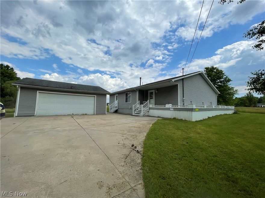 Beautiful Ranch with basement and wrap around porch sits in a country setting. The main floor has 1 full bath, kitchen, 2 bedroom and living room area. The basement is also finished with 2 more bedrooms and a full bath, laundry facilities, and another kitchen area. Tenant maintains yard, snow removal, and pays all utilities. No pets.