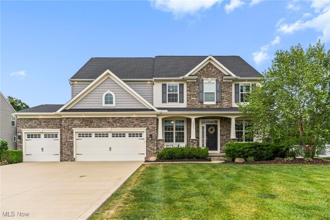 Welcome home to this beautiful 4-bedroom, 2.5-bathroom home in the sought-after Bennett Lake Farms community in Valley City! Built in 2017, this modern home combines comfort, style, & thoughtful design perfect for today's busy families.
Step inside to a bright foyer that immediately feels welcoming. To the right, you'll find a private office ideal for working from home or managing family schedules, while the flexible room on the left can serve as a formal dining room, playroom, or additional living space. The heart of the home is the open-concept two-story family room with a cozy gas fireplace, flowing seamlessly into the eat-in kitchen. With a large island for casual meals, stainless steel appliances including double ovens, a built-in microwave, quartz countertops, & a stylish backsplash, this kitchen was made for both family dinners & entertaining. A butler's pantry adds extra storage & makes the perfect coffee or wine bar.
Everyday convenience continues with a spacious mudroom featuring a built-in bench, connecting to the garage, powder room, & a walkout to the back deck. The backyard is a true retreat, backing up to a serene community pond & surrounded by mature landscaping.
Upstairs, you'll find 3 generously sized bedrooms, each with walk-in closets that also share a full bath with a tub/shower. The luxurious primary suite boasts vaulted ceilings, an expansive wraparound walk-in closet, & a spa-like ensuite with dual vanities, a soaking tub, large tiled shower, & private water closet.
Whether you envision a playroom, media space, or home gym, the full basement with 9' ceilings, garden-level windows, & plumbing for a bathroom is ready for your finishing touches. Also of note, the roof was replaced in 2023 & comes with a transferable warranty.
Families will love the community feel of Bennett Lakes, complete with sidewalks, a pond, & plenty of green space, all while being close to schools, parks & conveniences.