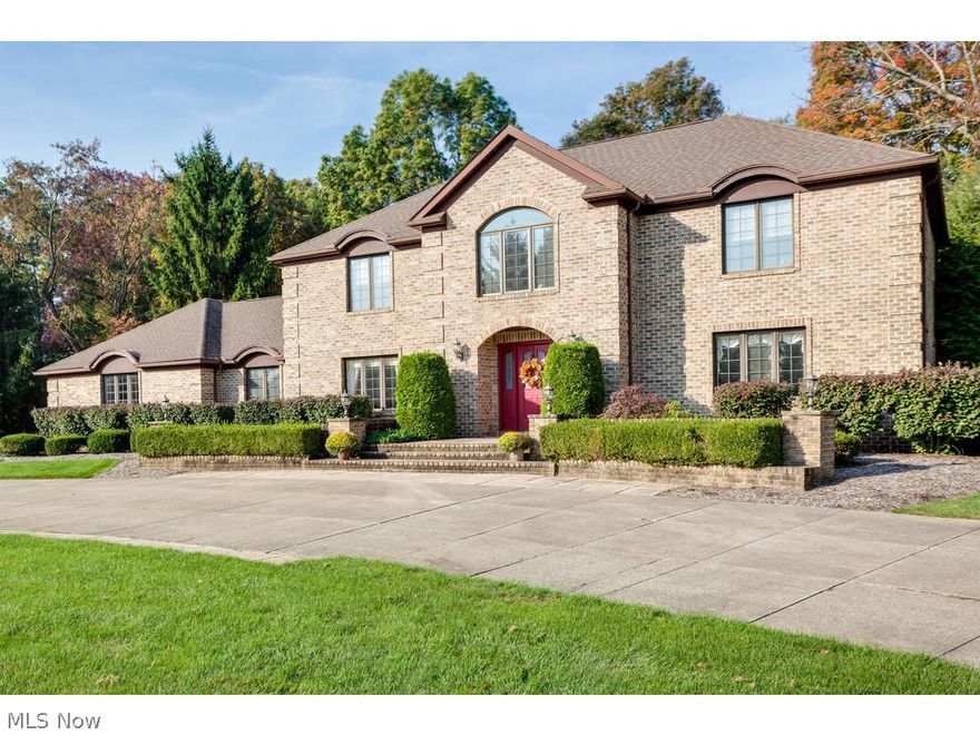 Meticulously maintained, all brick 4 bedroom, 4.2 bath home in The Sanctuary of Bath.  The home is privately situated  on 1.17 acres w/ large flat backyard.  Almost 3700 sq/ft on the main 2 levels, with an additional 1200+ sq/ft in the finished lower level. Kitchen features granite counter tops, double ovens, center island & slider that leads to large deck.  Adjacent family room with FP also offers doors to deck.  Formal dining & living room.  Private office.  1st floor laundry...large enough to add cubbies/lockers.  2 half baths complete the 1st floor.  2nd floor features 4 bedrooms & 3 full baths, including the spacious master suite. Finished lower level offers a rec room/media room and an exercise room complete with sauna & full bath. Great outdoor entertaining space on deck with gazebo. Large, flat backyard ideal for outdoor play.  3-car side loading garage. Circular drive. Public water & sewer (no well & septic). Revere Schools. Great location- minutes to Montrose and easy highway