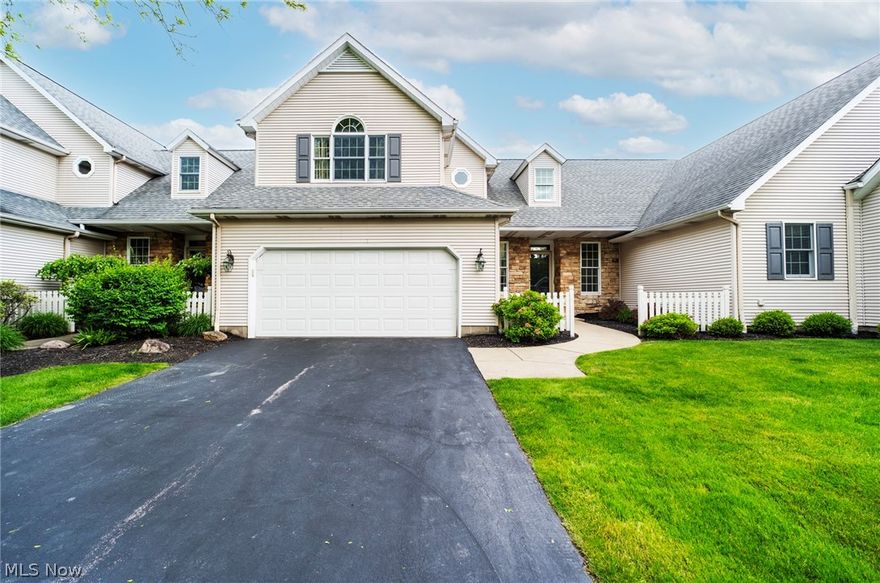 Welcome to Olde Stone Crossing!! Don't miss this wonderful townhouse style condo! Large 1st floor complete with great room with gas fireplace, beautiful floors, lot's of windows and a well equipped kitchen.  All appliances stay! Pantry.  1st floor laundry.  2 bedrooms and 2 full baths upstairs along with a loft.  Full basement for storage.  Furn/AC  (8/24) HWT (6/23) microwave 3 yrs old. !st floor laundry and half bath included
