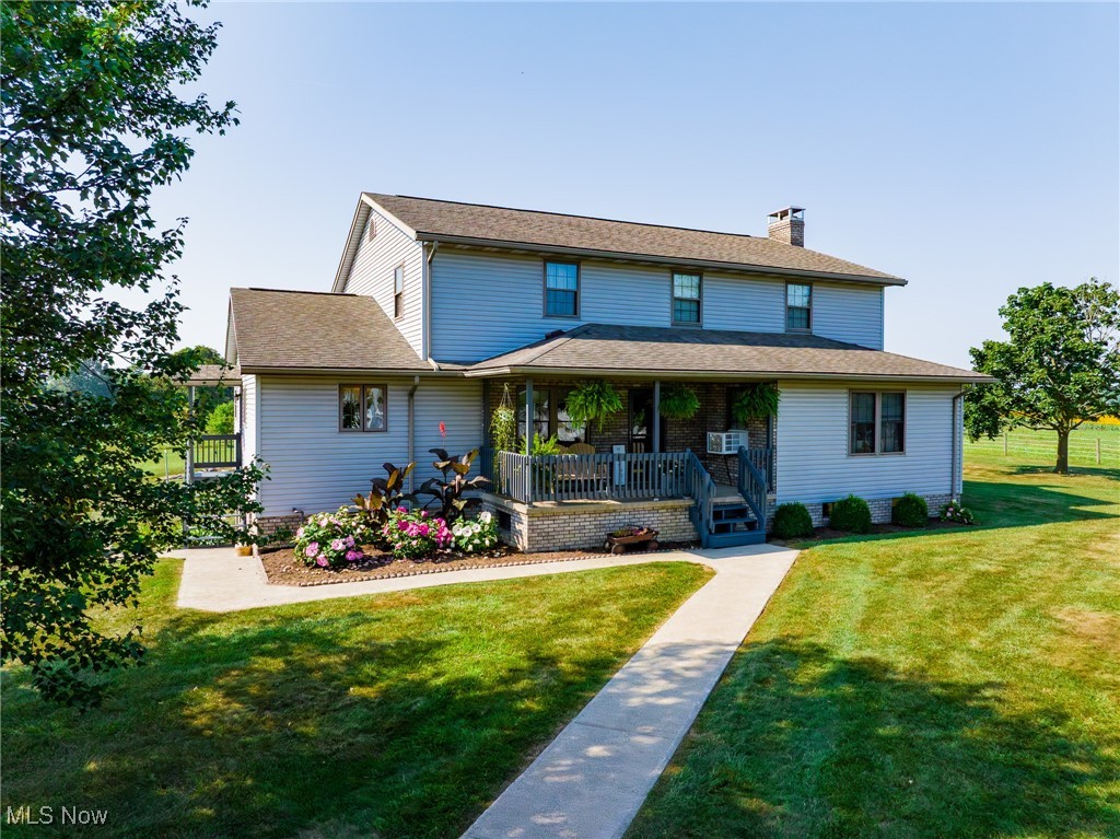 On-site auction Thursday, September 18th at 6:00 PM. Location is everything in real estate, and this property offers both beauty and convenience. Situated just west of Maysville and minutes from Fredericksburg, Mt. Hope, Apple Creek, and Mt. Eaton, this well-maintained two-story home was built in 1995 and features a large oak kitchen, dining room, living room, and a primary bedroom with ensuite bath on the main floor. Upstairs, you’ll find four additional bedrooms and a full bath. The full walkout basement includes a summer kitchen, bathroom, fruit cellar, and storage room. A 20x24 wooden patio off the main floor is perfect for entertaining or relaxing evenings. Utilities include a wood burner, natural gas to hot water, air in house to shop, electric service, private water well, and septic system. Both the home and shop new roofs in 2025. The property also boasts an outstanding set of improvements, including a two-story 52x80 workshop with a 16x16 office. The lower level offers storage or could be finished as a barn to accommodate livestock. Set on 3.68 acres with open pastureland, there’s plenty of space for horses or other animals. Don’t miss this excellent opportunity to own a quality home, functional outbuildings, and acreage in a prime location.