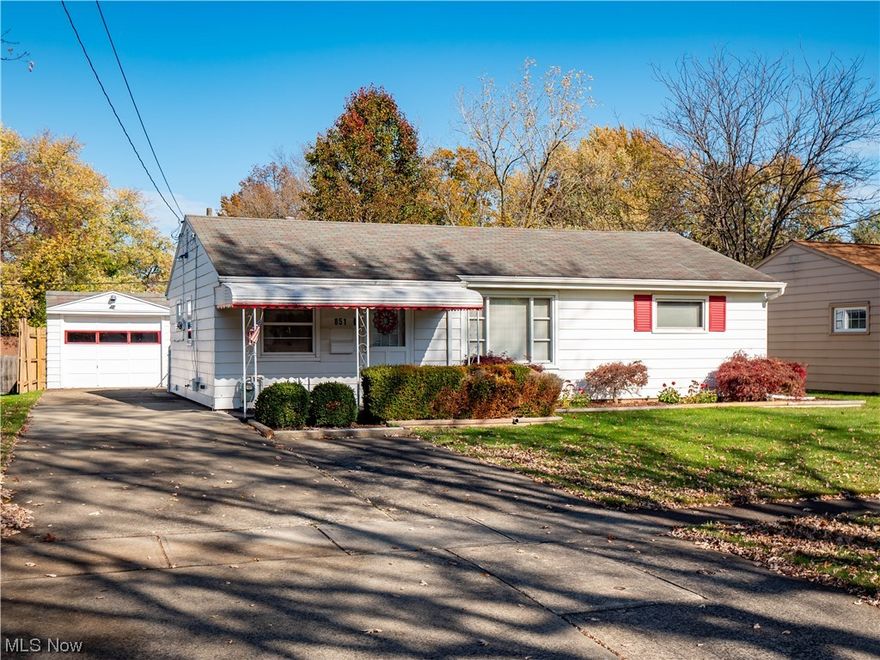 You won't want to miss this immaculately maintained 3 bedroom ranch, with convenient location just minutes from shopping and highways!  Upon pulling up to the home, the ongoing care will be noticed immediately by the well-manicured yard and landscape with covered front entrance and a bonus parking pad for guests.  The front door opens into the light-filled, cozy family room and first floor living at it's best. Off the family room is a private hallway to the 3 bedrooms with lots of closet storage, and the full bathroom with timeless, easy-clean Corian surround.  Flanking the other side of the family room, is a dining area and galley kitchen that extends to the laundry/mudroom which contains additional storage of a pantry and coat closet. Out back, be delighted by the fully-fenced backyard and springtime blooms with easy access to the OVERSIZED 1-1/2 car garage.  Enjoy the rear yard oasis from the covered rear patio, experiencing the benefit of wide open space behind the property.  Move right in with peace of mind that every detail has been meticulously cared for over the years, and the home has a newer furnace & a/c (2015), newer exterior doors with storm doors, and some newer windows throughout.