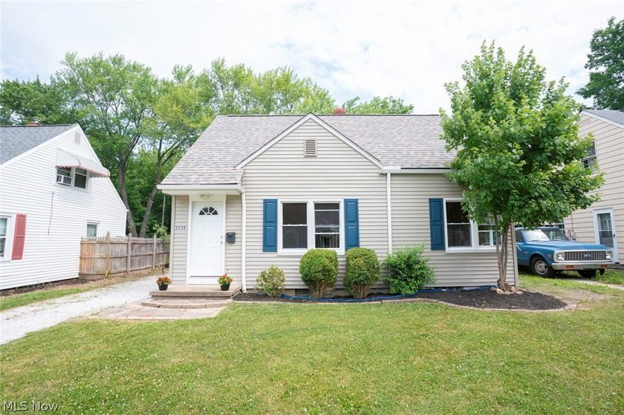 Check out this well cared for, charming cape offering 3 Bedrooms and 2 full Baths! Enter into large living room with pretty hardwood floors! Very nice eat-in kitchen with full compliment of appliances, newer cabinetry & dinette area.  Also on the main level are 2 bedrooms with newer carpet and remodeled full bath with a tub/shower combo & pedestal sink. Handy built-in linen closet in hallway. Upstairs features spacious master suite with numerous built-ins, ample storage & walk-in closet with pocket door! Master bath with step-in shower, dura-ceramic flooring and built-in linen storage! Upper level also features a bonus room which would make a nice Office space if desired. Partially finished lower level offers glass-block windows, rec room area, craft room area and a convenient toilet room. Also, a laundry area complete with washer, dryer & stationary tub. Updates include roof, siding, gutters & downspouts in 2019. H2O Tank approx 2013. House remodel & windows approx 2010.  New furnace