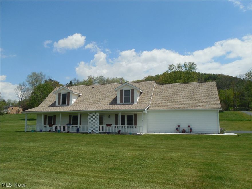 Charming well decorated home on park like 3.9 acre yard. Newer roof, windows, doors, spouting (6") Oak kitchen with beautiful Corina countertops. Additional 32 x 60 Morton building with separate breaker box. Home wired for a generator. Spacious rooms, well maintained - New Asphalt driveway to be installed by July 2018. 1 Mile to Tappan Dam.