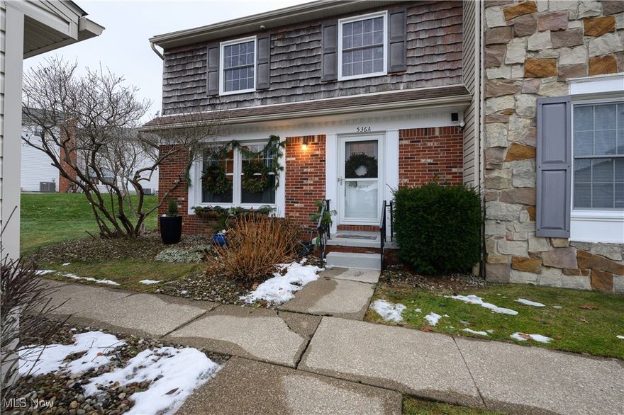 Move in ready! So many updates in this 3 bedroom, 1 1/2 bath Townhouse condo. Updated kitchen with eating bar, tile backsplash, pantry, farm style sink and quartz counter tops. Full unfinished basement. Glass block basement windows. All new flooring; LVT & Carpet - 2025. Roof - 8 years. HVAC - 2022. HWT - 2021. Refrigerator - 2 years, washer - 1 year, dryer - 2 years, dishwasher - 2 years, range - 3 years. Vinyl windows - 2022. Garage door opener - 2022. Patio door - 2022. Patio - 2023.