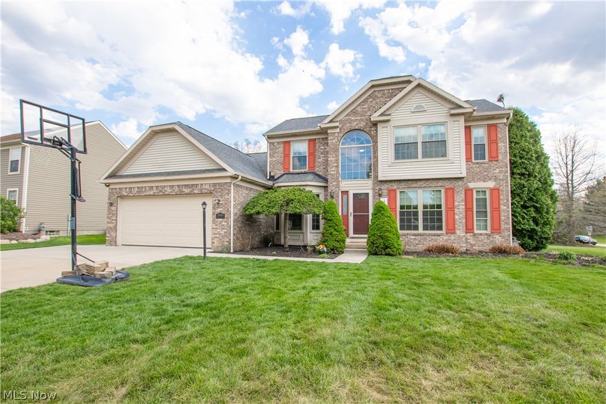 Welcome home to this spacious 4-bedroom property in the sought-after Highland School District, designed for both comfort and flexibility. A first-floor primary suite offers convenient main-level living, while a nearby fourth bedroom—connected by a pocket door to the primary closet—creates an ideal setup for a nursery, home office, or private sitting room. The main level features an updated kitchen with new laminate flooring, a stylish backsplash, granite bar top, and added pantry space, making it as functional as it is inviting. The vaulted family room with gas fireplace and large dining room make entertaining easy and comfortable! Upstairs, freshly painted bedrooms provide a clean, move-in-ready feel, while additional finished space includes a unique bonus room created from the attic—perfect for a playroom, hobby space, or extra storage. The finished lower level expands your living options with a bar area for entertaining, along with dedicated spaces for relaxing, working out, or working from home, plus a full bath. Step outside to enjoy a fully fenced backyard complete with a stamped concrete patio, fixed pergola, large storage shed with electricity, and a playhouse with a rock climbing wall. Major updates provide peace of mind, including a newer roof (2021), water heater (2021), windows (2023), and furnace and A/C (2026).