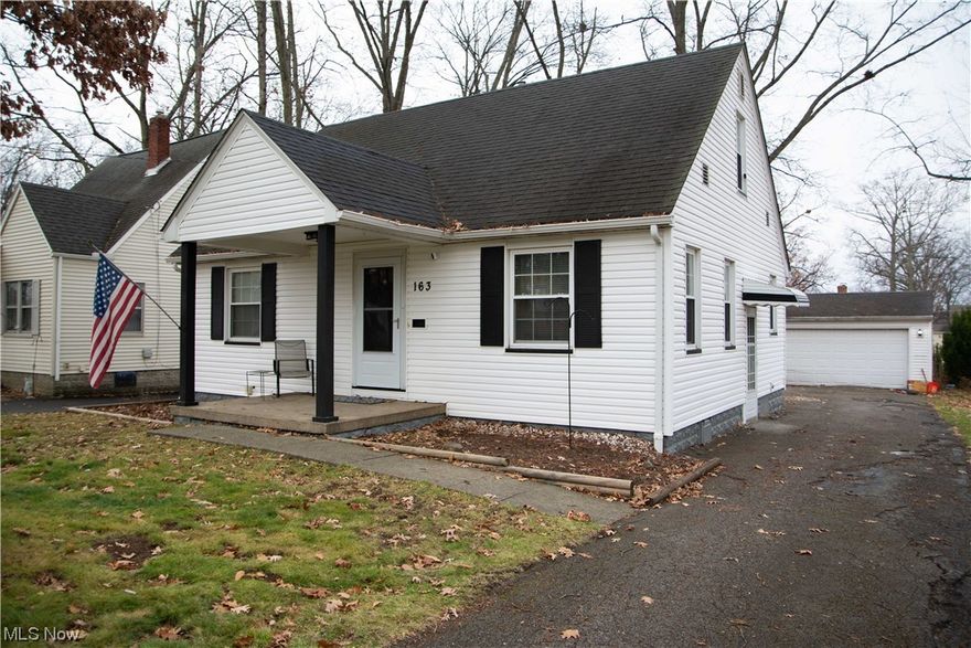 Check out this cute cape cod in the Austintown School District! 163 Parkgate has 3 bedrooms and 1 bathroom with over 1200 sq. ft. and a small yard for very little maintenance! When pulling up to the home, you'll notice a newer roof, newer windows (2013), and an updated front covered porch! Step inside to a large living room. with neutral colors throughout, into the eat-in kitchen and kitchen area with recently painted cabinets, hardware and laminate flooring! Off the eat-in is a newer sliding door (2013) and deck (2018). Down the hall, is 2 bedrooms on the main floor and your full bathroom! Upstairs you'll find a bonus space that can be used for an office, sitting area or playroom along with an additional bedroom with brand new carpet! The basement is large and believed to be waterproofed although seller can't find any paperwork pertaining to it. Outside has a-detached, 2 car garage with newer door opener! All new paint throughout, and brand new blinds! A/C hookup is available, you just need to install the unit. Easy to show, come see it for yourself!
