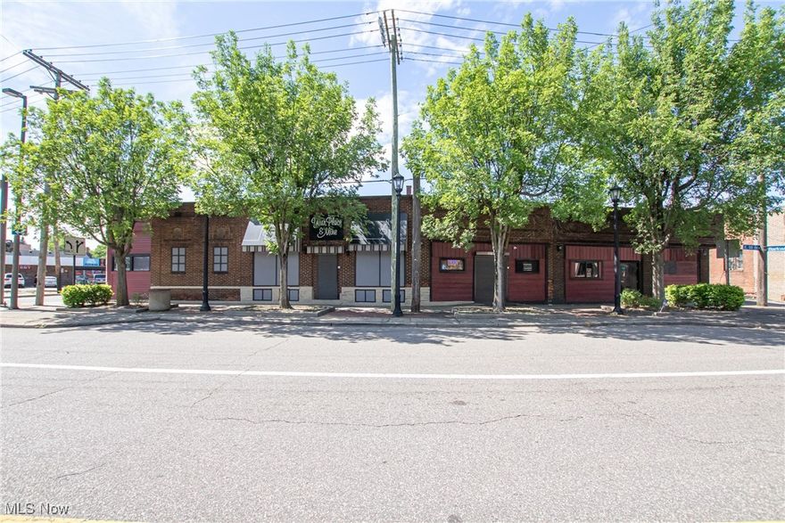 Turnkey opportunity awaits with both Real Estate and business included! Located in the Broadway Historic, District (facing E 55th at Dolloff). Business includes "Your Place and Mine" which is a Bar/Restaurant with a D-4 liquor license. It includes event space with a stage, DJ booth and pool table. Real Estate includes an all brick 3488 SQFT 3-unit strip center with a full basement for 6976 total SQFT. Building has 3 separate entrances and addresses that can be opened up as one space or divided up separately. Currently all 3 units are open. Unit one to the left if facing includes the bar (roughly 2000 SFT). Unit 2 in the middle currently is used as a smoke lounge w/ ventilation and or VIP Lounge that is roughly (750 SQFT). Unit 3 (to the right if facing) has a newly renovated clean commercial kitchen (2020) with equipment, a level 4 food license issued through Cleveland Department of Health. There is also a carry out counter located in the front (roughly 750 SQFT). Street parking out front and huge public parking lot across the street with surveillance. Building has many upgrades HVAC 18, storefront renovation 21 and is in good condition. A must see!