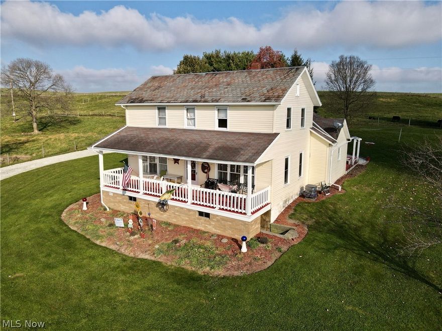 Beautiful Setting! You will love the charm of this 4 bedroom home that has been lovingly cared for over the years! Main level features large living room, dining room, and family room with new laminate throughout.  Eat in kitchen goes out to nice deck overlooking the fields (gazebo will stay).  You will also find a 1st floor laundry and full bath.  Upstairs has 4 good sized bedrooms with the possibility of either 2nd bath or 5th bedroom.  Attached oversized 2 car garage.  Close to town but with room to roam.  Great outdoor living space.  New septic to be installed.  Water softener rented from Culligan for $85 a month